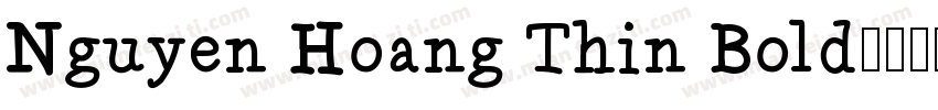 Nguyen Hoang Thin Bold字体转换